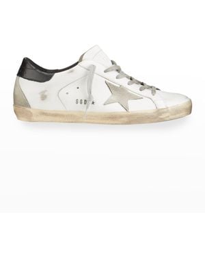 Golden Goose Superstar Mixed Leather Sneakers - White