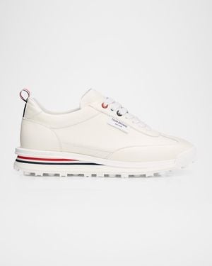 Thom Browne Soft Tech Leather Runner Sneakers - White