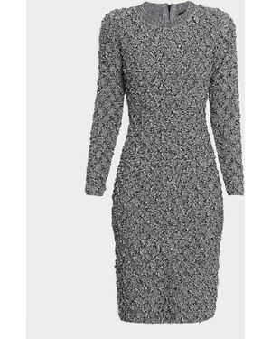 Kobi Halperin Apollo Fringed Chain-Trim Dress - Gray