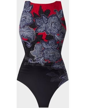 Miraclesuit Steel Magnolias One-Piece Swimsuit - Blue