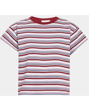 Rag & Bone Kelly Perfect Striped T-Shirt - Red