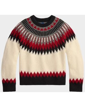 Polo Ralph Lauren Fair Isle Wool-Cashmere Sweater - Red