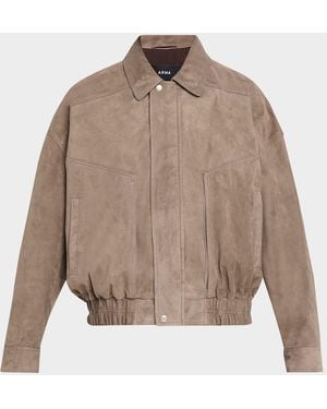 Arma Frederica Suede Bomber Jacket - Natural