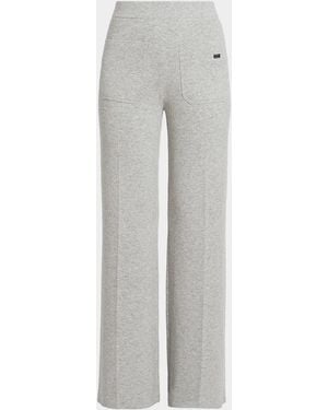 Victoria Beckham Alina Wool-Blend Pants - Gray