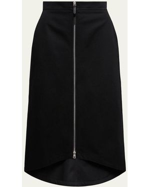 Moncler Genius X Ee72 By Edward Enninful Cotton Gabardine Midi Skirt - Black