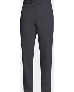 Kiton Apos;S Stretch Tapered Leg Flat-Front Pants - Blue