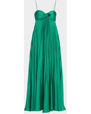 Emanuel Ungaro Shay Sweetheart Plisse Gown - Green