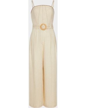 Ramy Brook Nadia Wide-Leg Corset Jumpsuit - Natural