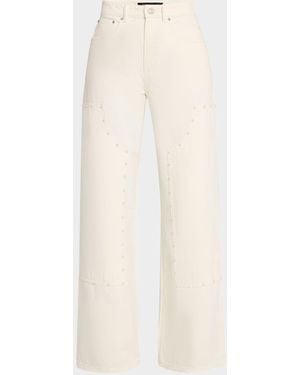 Purple Carpenter Pearl Jeans - Natural