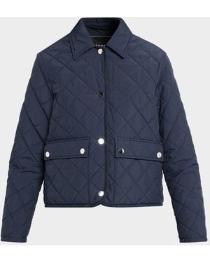 Kiton Single-Breasted Quilted Overcoat - Blue