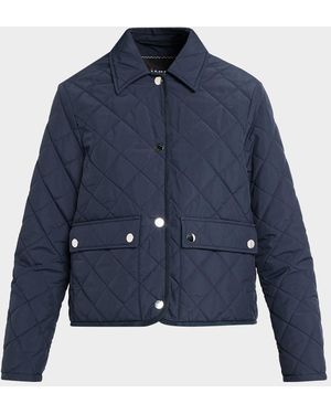 Kiton Single-Breasted Quilted Overcoat - Blue