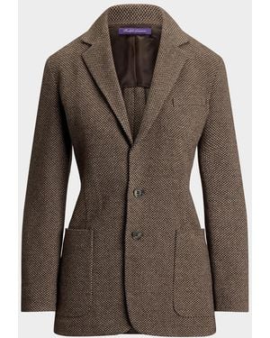 Ralph Lauren Broken Twill Single-Breasted Blazer - Brown