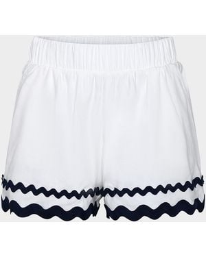 La Blanca Poolside Linen-Blend Shorts - White