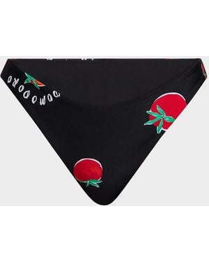 MILLY Margot Pomodoro Bikini Bottom - Black
