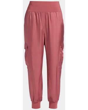 Cinq À Sept Tous Les Jours Giles Satin Jogger Pants - Red