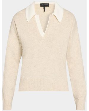 Rag & Bone Nyla Cashmere Polo Sweater - Natural