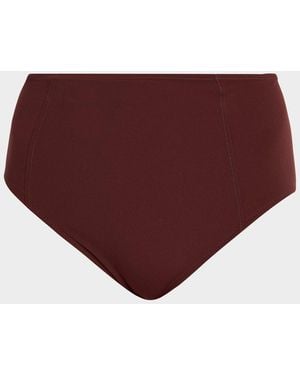 Ulla Johnson Zahara High-Waist Bikini Bottoms - Purple
