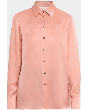 Zimmermann Luna Satin Shirt - Pink