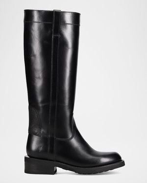 Frye Viv Tall Leather Riding Boots - Black