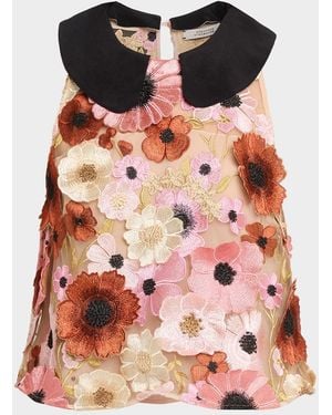 Dorothee Schumacher Blooming Meadow Floral Embroidered Top - Pink