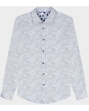 Robert Graham Montagu Knit Button-Front Shirt - Blue