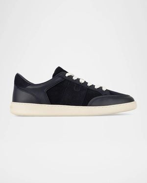Ferragamo Apos;S Sergio Leather Gancio Low-Top Sneakers - Blue