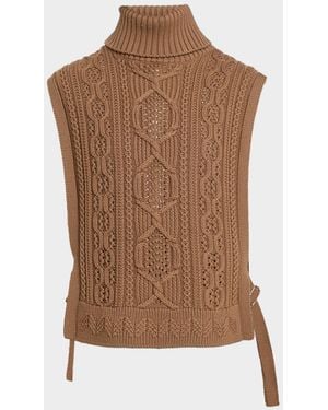 Veronica Beard Bentleigh Merino Wool Vest - Brown