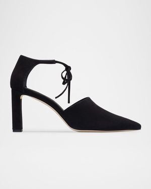 Bernardo Siena Suede Bow-Tie Pumps - Black