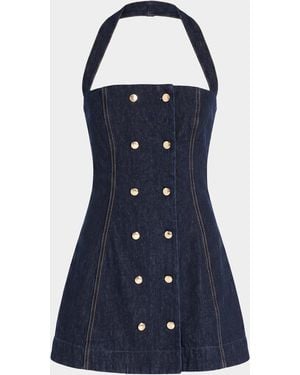 retroféte Miramar Denim Mini Dress - Blue