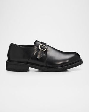 Allen Edmonds Apos;S Leather Monk Strap Shoes - Black