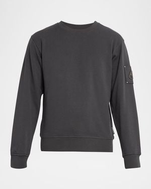 Moose Knuckles Apos;S Hartsfield Cotton Terry Crewneck Sweater - Gray