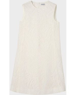 Burberry Elysande Paisley Lace Sleeveless Mini Dress - Natural