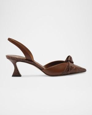 Alexandre Birman 60Mm Clarita Suede Slingback Pumps - Brown