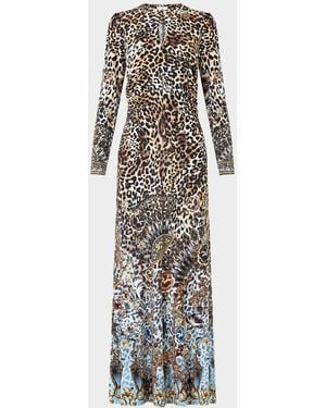 CAMILLA Fiesta Siesta Repeat Gathered Maxi Dress - White