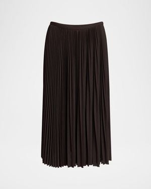 Proenza Schouler Eda Pleated Jersey Midi Skirt - Black