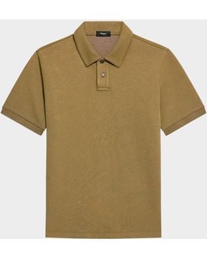 Theory Delroy Double-Knit Polo Shirt - Green