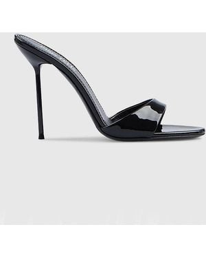 Paris Texas Lidia 105Mm Patent Leather Mules - Metallic