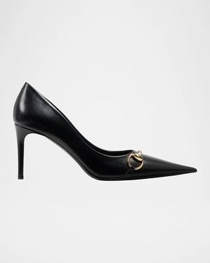 Gucci Donna 80Mm Leather Pumps - Black