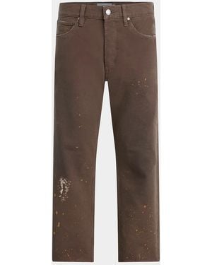 Hudson Jeans Apos;S Rylan Paint-Splatter Straight-Leg Jeans - Brown