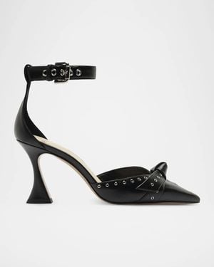 Alexandre Birman 85Mm Clarita Grommet Leather Pumps - Black