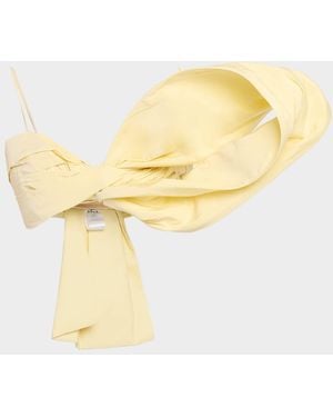 Area Taffeta Knot Bandeau Top - Metallic