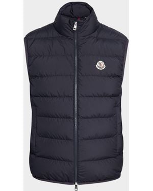 Moncler Contrin Quilted Down Vest - Blue