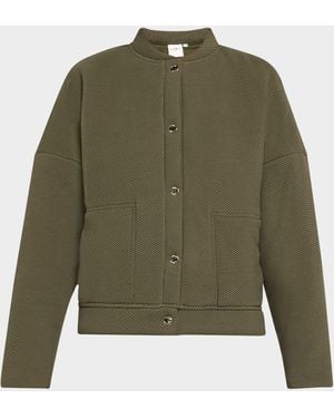 Lune Active Moon Classic Oversized Bomber Jacket - Green