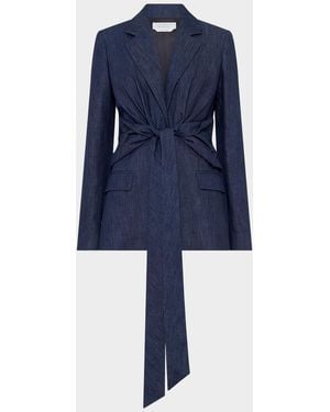 Gabriela Hearst Grant Knotted Blazer - Blue
