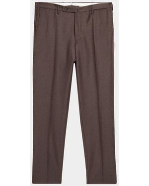 Incotex Apos;S Super 100S Wool Dress Pants - Brown
