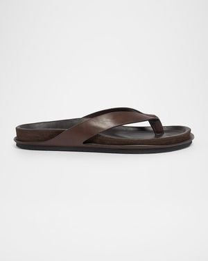 Jacquemus Apos;S Les Tatanes Leather Thong Sandals - Brown