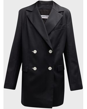 Anna Quan Alessandra Double-Breasted Blazer - Black