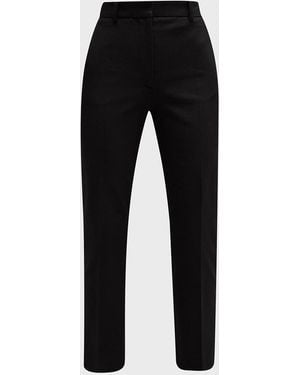 JOSEPH Coleman Cropped High-Rise Gabardine Pants - Black