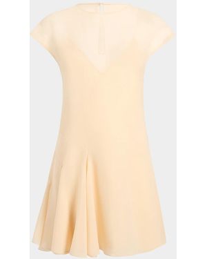 KHAITE Scarla Silk Cap-Sleeve Mini Dress - Natural
