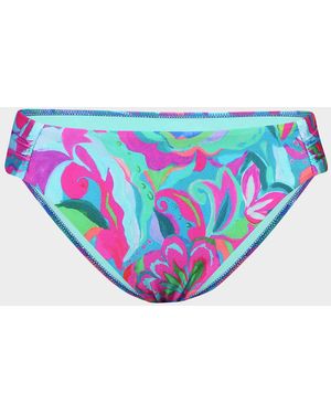 Sunshine 79 Shirred-Side Hipster Bikini Bottoms - White